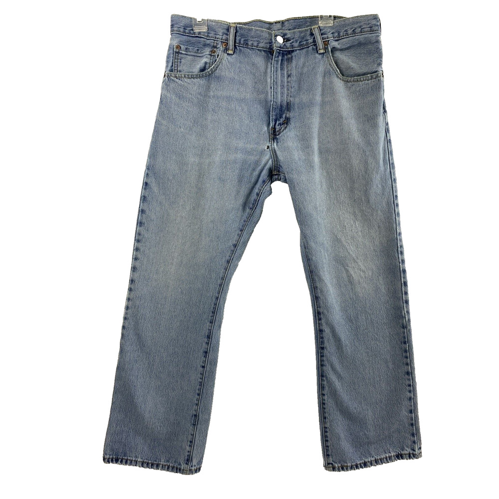 Levis 517 Jeans Mens 34 x 29 Grunge Distress Destroyed Light Wash Denim Straight